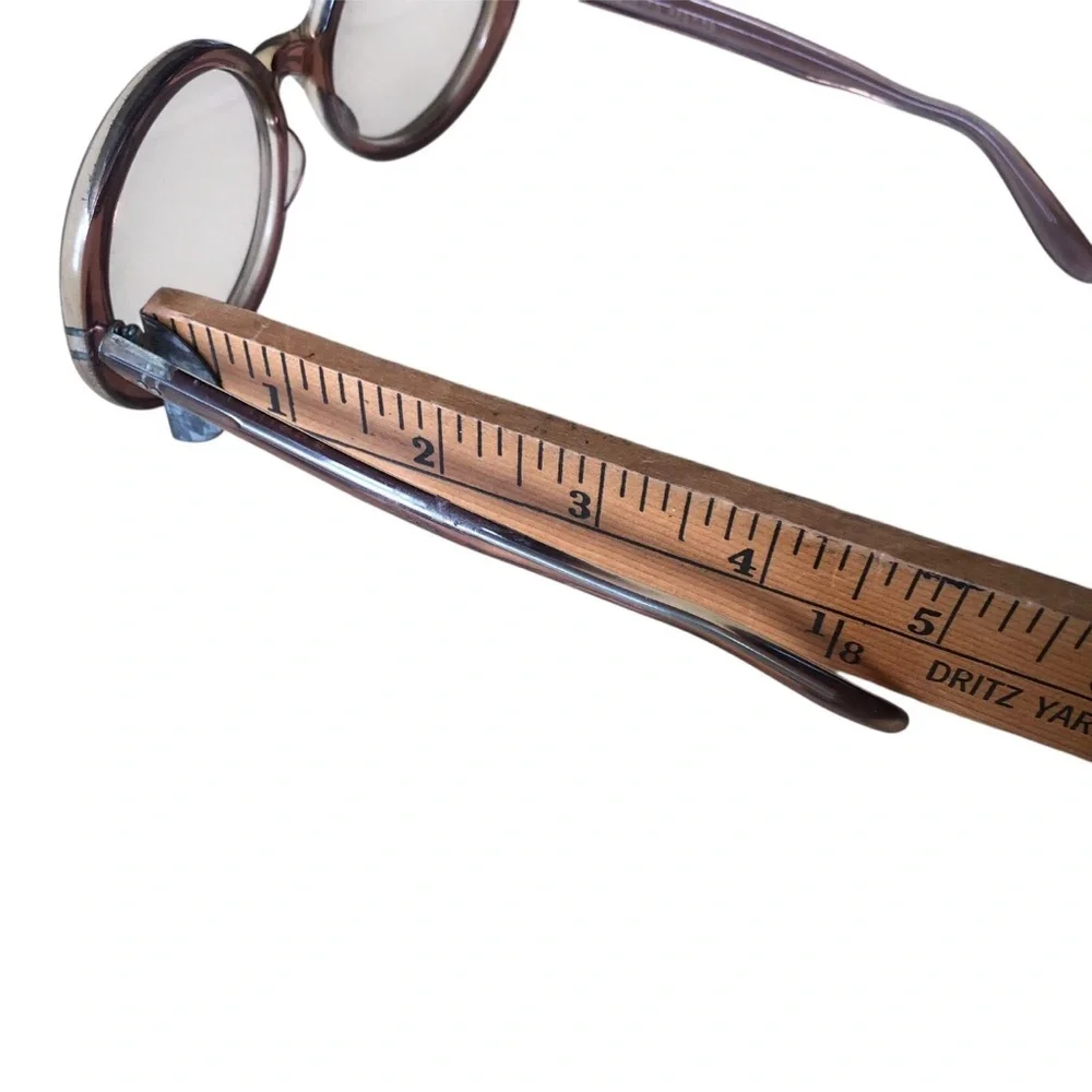 Vintage Round Plastic Framed Eyeglasses France Mod Geek Bookworm Costume 50 20
